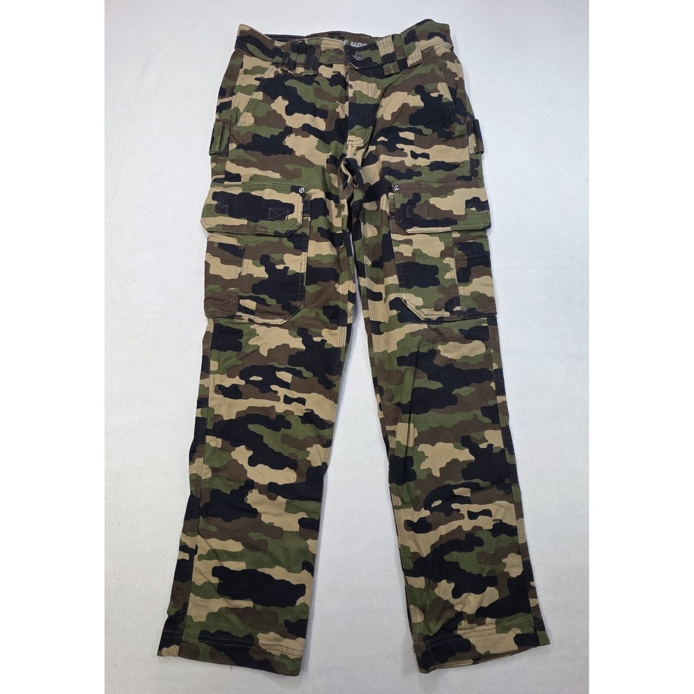 Duluth Trading Flex Fire Hose Cargo Pants Mens 30X30 Camo Canvas LIMITED USE